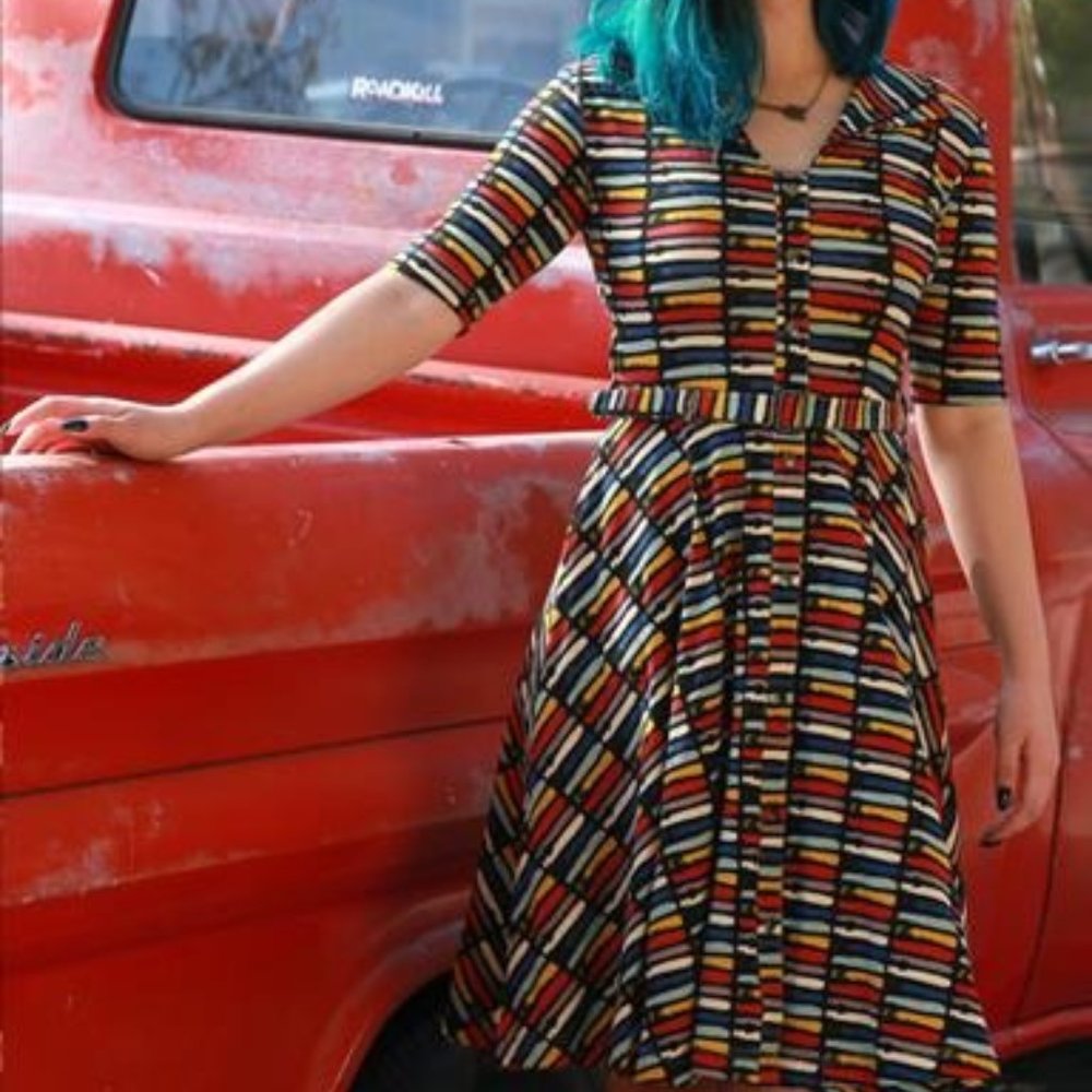 Effie's Heart Luisa Dress in Palette Print Size LARGE